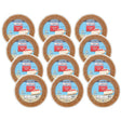 12 packages of Mi-Del Graham Chips on a white background