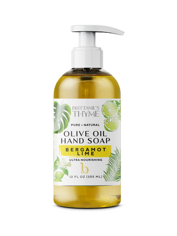Brittanie's Thyme Hand Soap Liquid, Bergomot Lime, 12 Fluid Ounces Per Bottle (Pack of 6) - Cozy Farm 