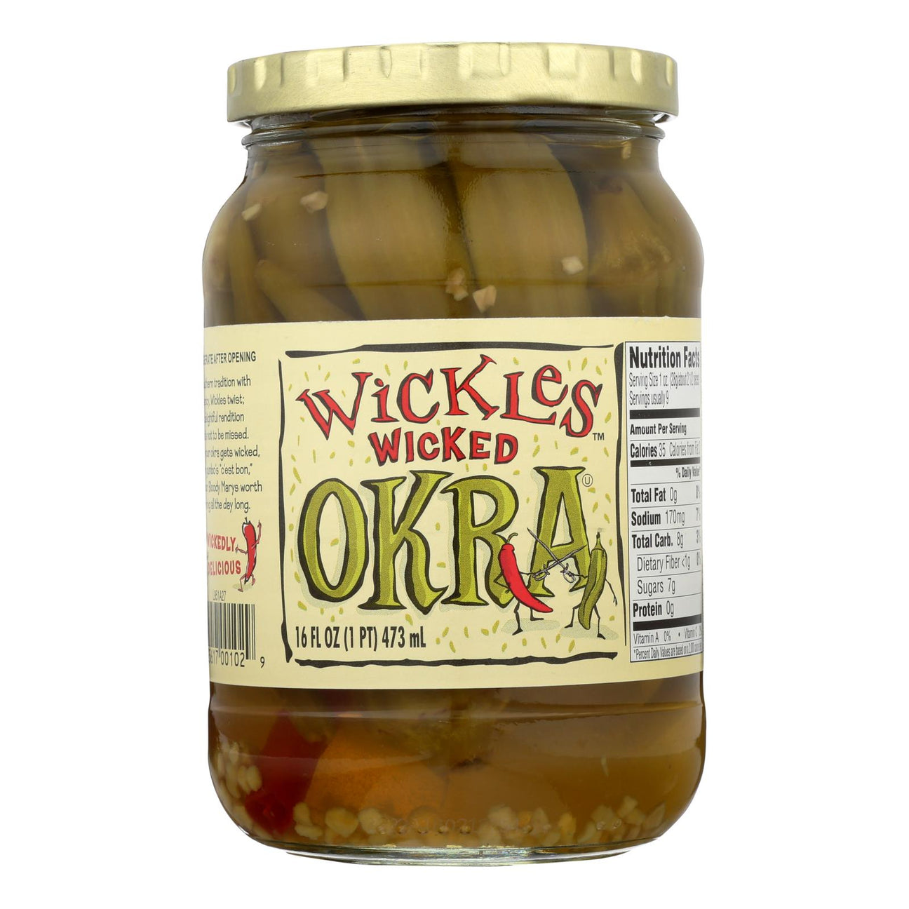 Wickles Wicked Okra - Case of 6 - 16oz - Cozy Farm 