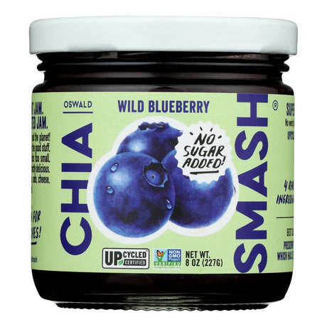 Oswald Jam Chia Smash Wild Blueberry - Case of 6, 6-8oz Packs - Cozy Farm 