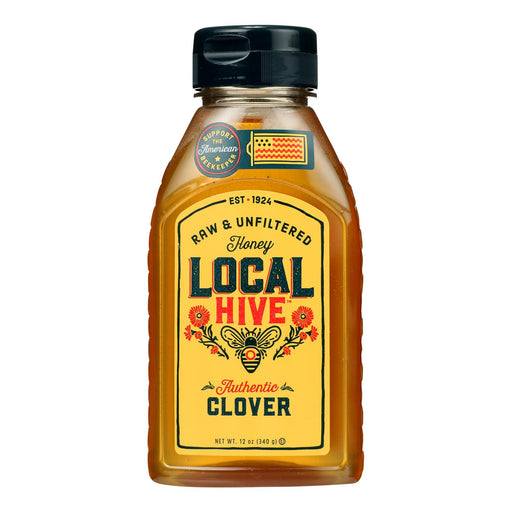 Local Hive Raw & Unfiltered Clover Honey - Case of 6 - 12 Oz - Cozy Farm 
