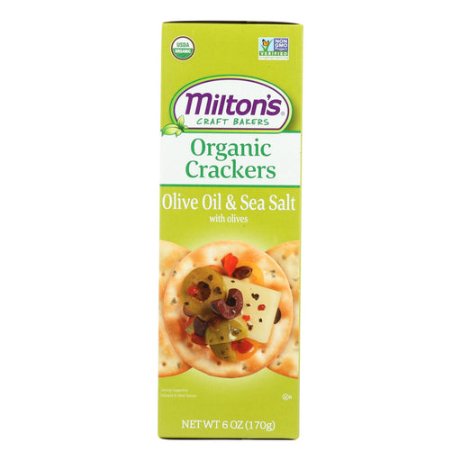 Miltons Baked Crackers Olive Oil & Sea Salt - Pack of 8, 6 Oz - Cozy Farm 