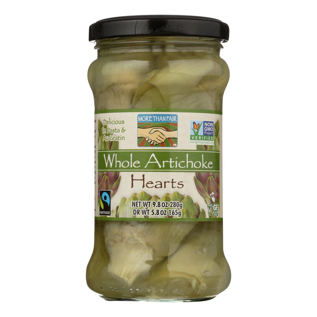 More Than Fair Whole Artichoke Hearts - 6 Pack - 9.8 oz. - Case of 6 - Cozy Farm 