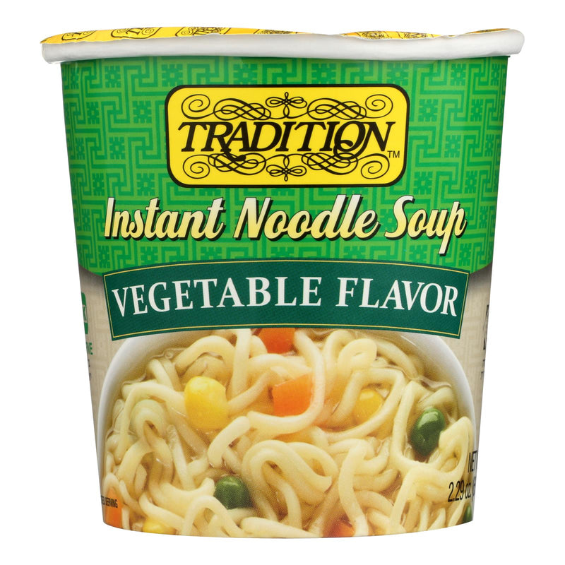 Tradition Instant Noodle Soup - Vegetable Flavor - 12 Pack - 2.29 Oz. Case - Cozy Farm 