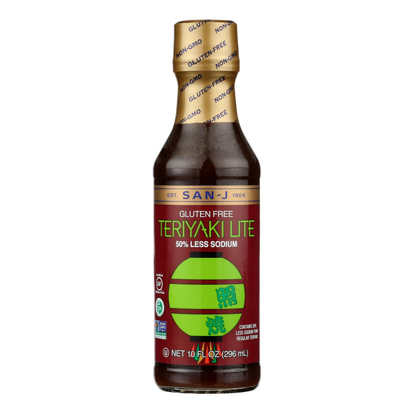 San-J Lite Teriyaki Sauce, Low Sodium, 10 fl oz, Pack of 6 - Cozy Farm 