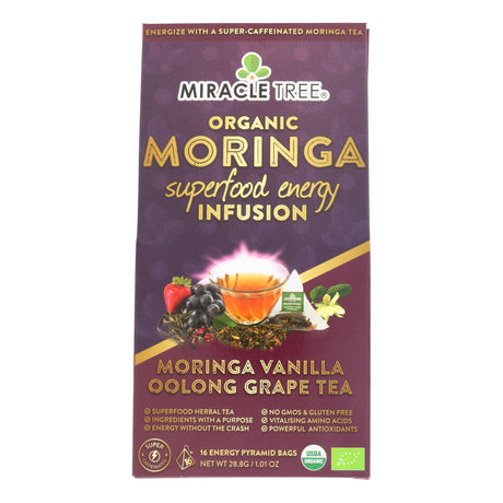 Moringa Grape Vanilla Miracle Tree Tea - Pack of 16 Ct | 5 Count Case - Cozy Farm 