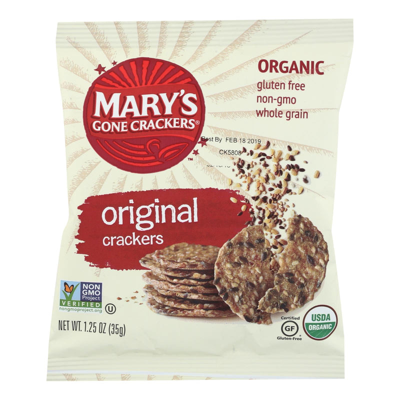 Mary's Gone Crackers Original Crackers - Case of 20 - 1.25oz - Cozy Farm 