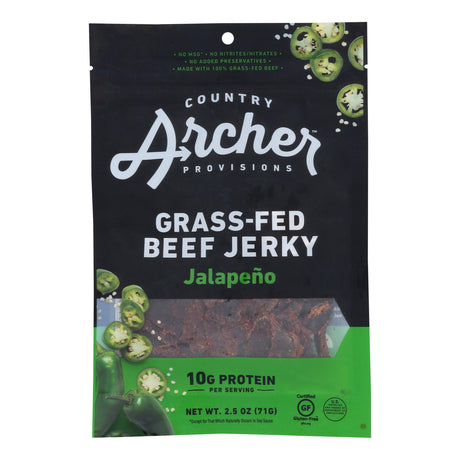 Country Archer Sweet Jalapeno Beef Jerky, 2.5 Oz., Case of 12 - Cozy Farm 