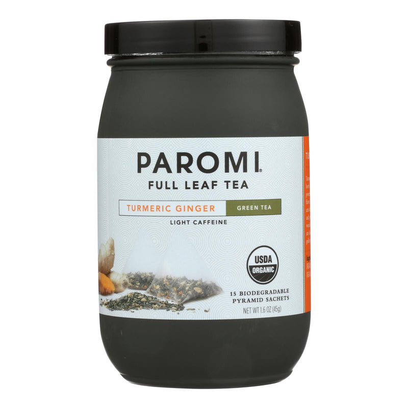 Paromi Green Turmeric Ginger Tea | Pack of 6 - 15 Ct - Cozy Farm 