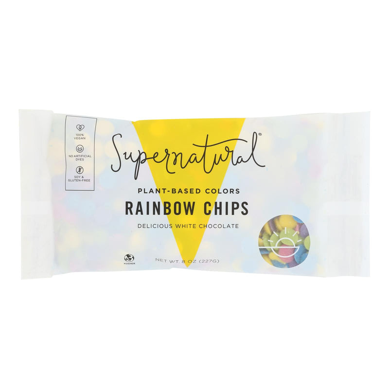 Supernatural Rainbow White Chocolate Chips - Case of 6 - 8 oz - Cozy Farm 