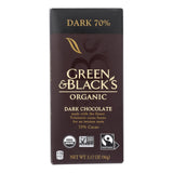 Green & Black's Organic Dark Chocolate 70% Cocoa - 3.17 oz. (Case of 10) - Cozy Farm 