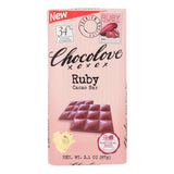 Chocolove Xoxox 3.1 Oz Ruby Cacao Bean Chocolate Bar - Case of 12 - Cozy Farm 