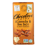 Chocolove Dark Chocolate Almonds & Sea Salt | Premium 3.2 Oz Bar | 12-Count - Cozy Farm 