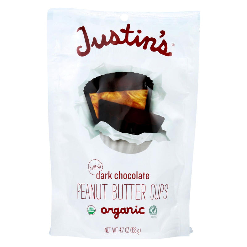 Justin's Organic Dark Chocolate Peanut Butter Cups, 4.7 Oz., Case of 6 - Cozy Farm 