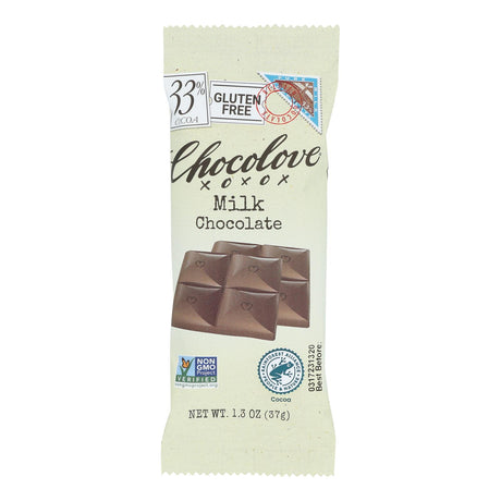 Chocolove XOXOX Premium Pure Milk Chocolate Mini Bars - 1.3 Oz - Pack of 12 - Cozy Farm 