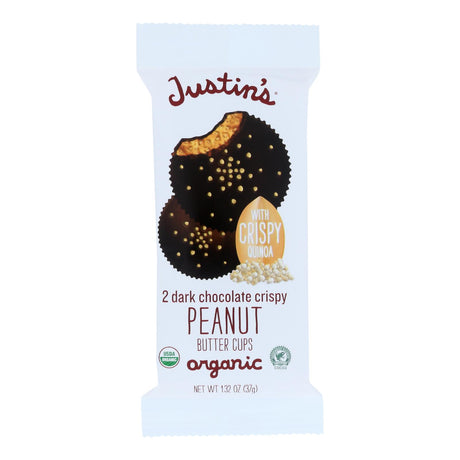 Justin's Dark Chocolate Covered Peanut Butter Crisp - 12 Pack (1.32 oz Each) - Cozy Farm 