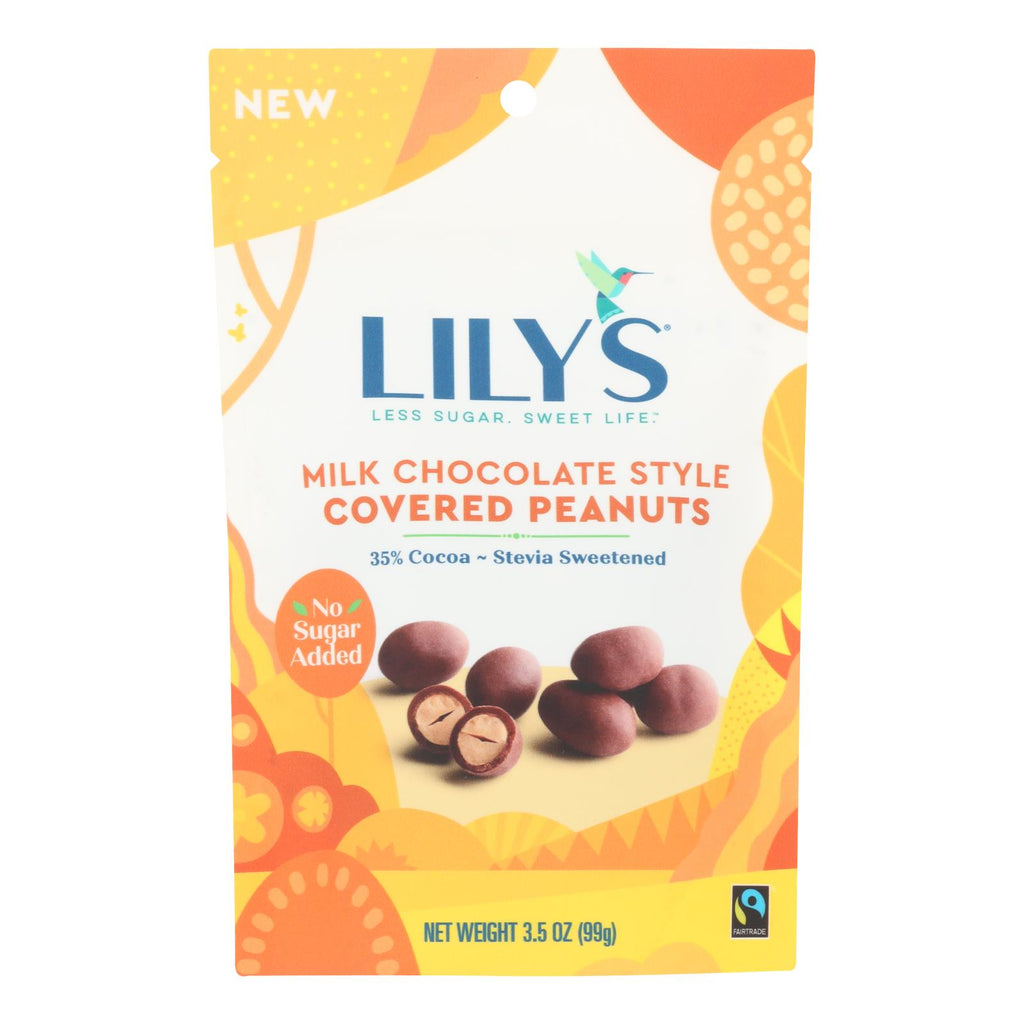 Lily's Sweets Cvrd Peanut Milk Chocolate Stevia - 12 Pack - 3.5 Oz - Cozy Farm 