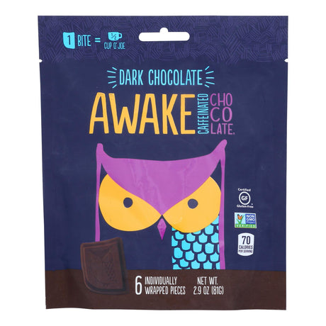 Awake Chocolate Case of 10 Dark Chocolate 2.9 Oz Bags - Cozy Farm 