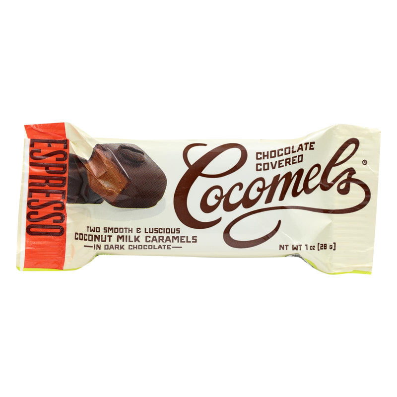 Cocomel - Dark Chocolate Covered Cocomel -s - Espresso - Case Of 15 - 1 Oz. - Cozy Farm 