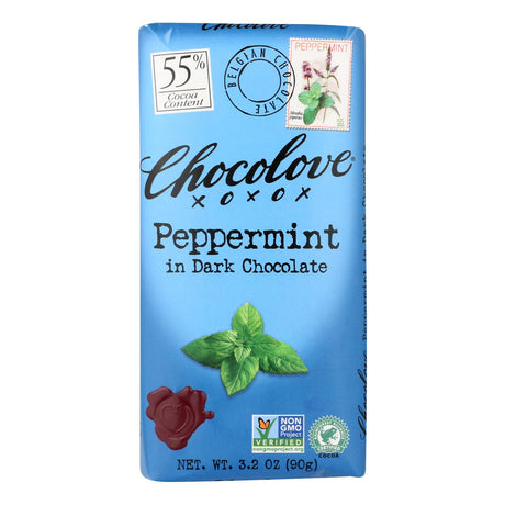 Chocolove Xoxox Premium Dark Chocolate Peppermint Bars -12x3.2 Oz - Cozy Farm 