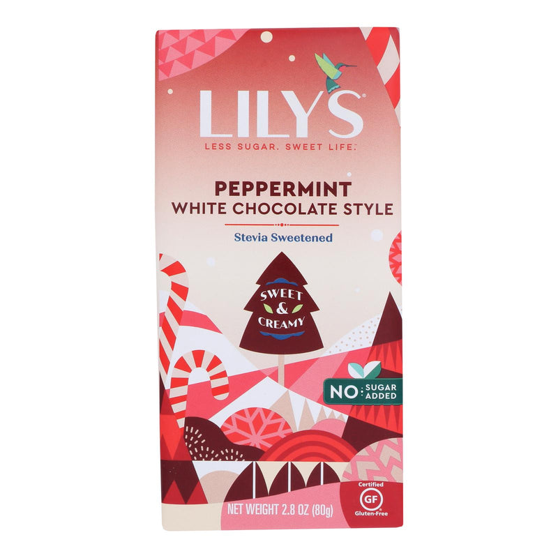 Lilys - Bar Ppprmnt White Chocolate - Case Of 12-2.8 Oz - Cozy Farm 