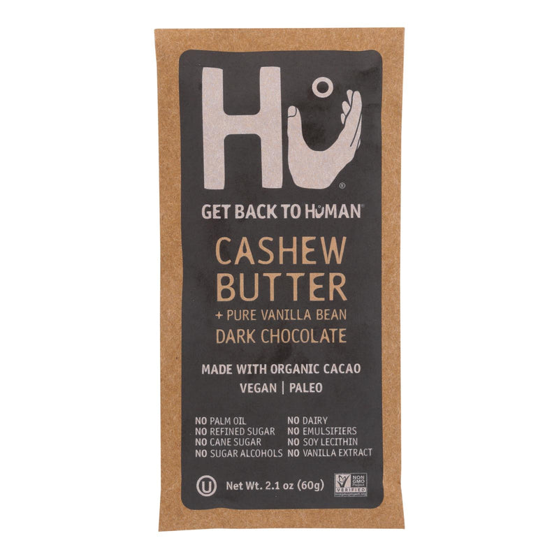 HU Dark Chocolate Bar Cashew Butter Vanilla, 2.1 Oz, Case of 12 - Cozy Farm 