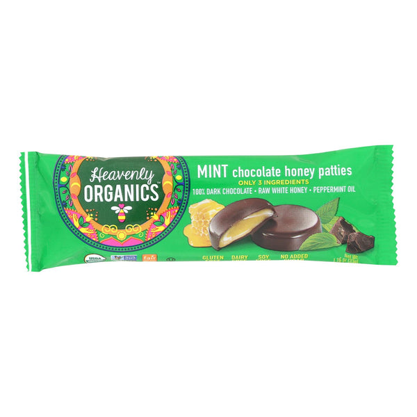Heavenly Organics Chocolate Mint Honey Patties - 1.2 Oz - Pack of 16 - Cozy Farm 