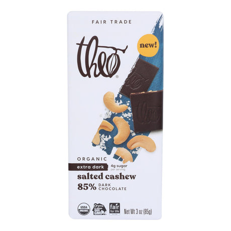 Theo Salted Cashew Dark Chocolate Bar - 3 Oz - Cozy Farm 