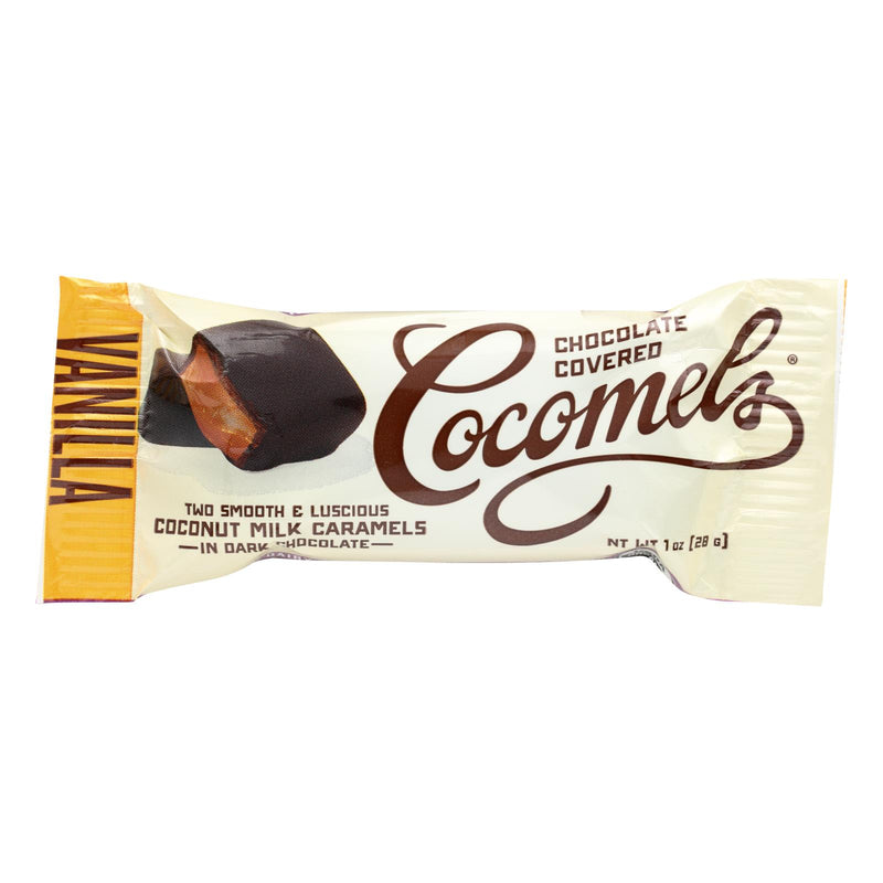 Cocomel Vanilla Dark Chocolate-Covered Coconut, 1 Oz., Pack of 15 - Cozy Farm 