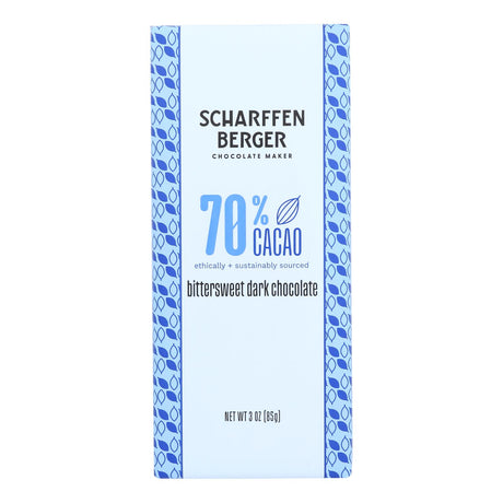 Scharffen Berger 70% Cacao Bittersweet Bar: Rich Dark Chocolate (3 oz, 12 Pack) - Cozy Farm 