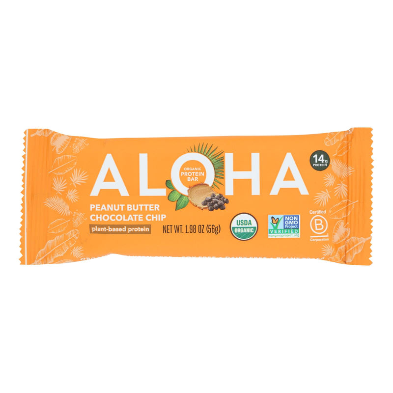 Aloha (bars)  Peanut Butter Chocolate Chip - Case Of 12 - 1.9 Oz - Cozy Farm 