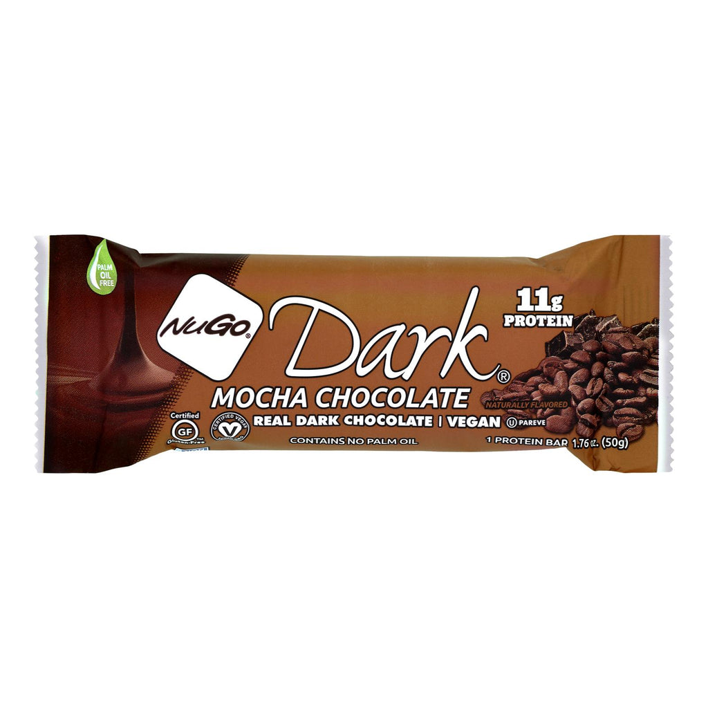Nugo Nutrition Bar - Dark - Mocha Chocolate - 50 G - Case Of 12 - Cozy Farm 