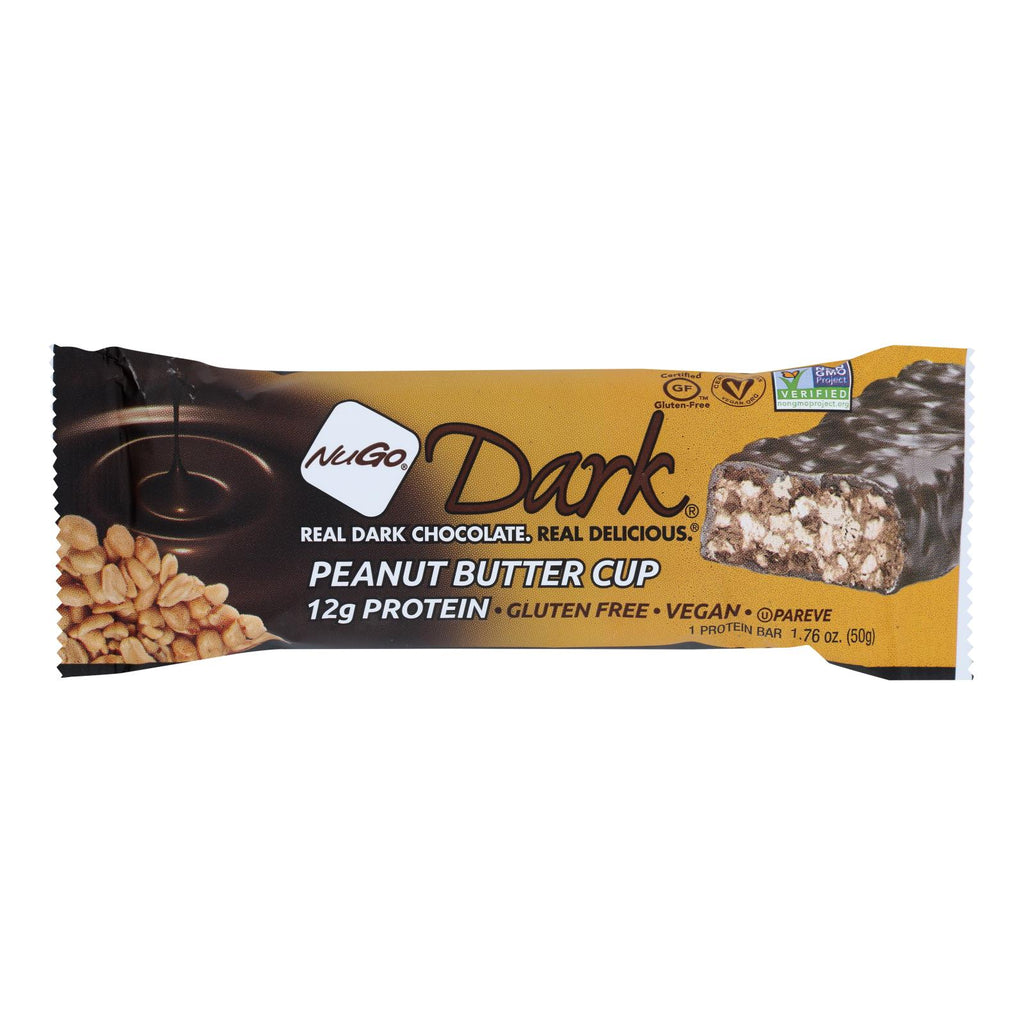 Nugo Nutrition Bar - Dark - Peanut Butter Cup - 1.76 Oz - Case Of 12 - Cozy Farm 