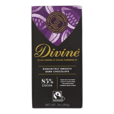 Divine 85% Dark Chocolate Bars - 3 Oz x 12 - Cozy Farm 