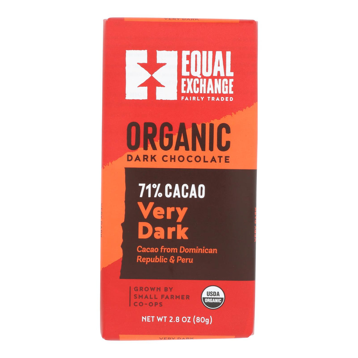 Equal Exchange Organic Very Dark Chocolate Bar, Pack of 12, 2.8 Oz - Cozy Farm 
