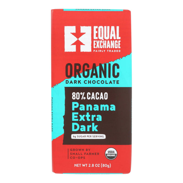 Equal Exchange Organic Dark Chocolate Panama Extra, Pack of 12, 2.8 Oz. Bars - Cozy Farm 