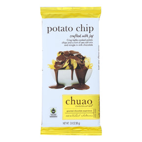 Chuao Chocolatier Potato Chip Deliciously Enrobed in Creamy Milk Chocolate - Case of 12 - 2.8 O - Cozy Farm 