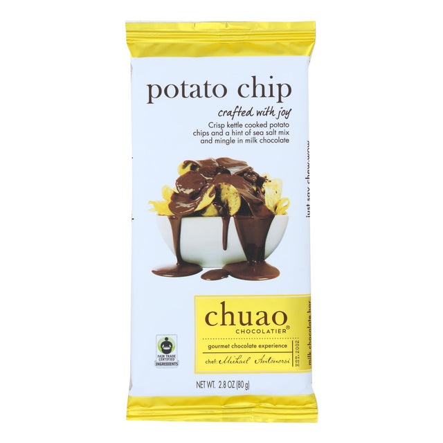 Chuao Chocolatier Potato Chip Deliciously Enrobed in Creamy Milk Chocolate - Case of 12 - 2.8 O - Cozy Farm 