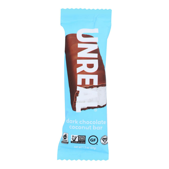 Unreal Dark Chocolate Coconut Bars - Case of 12 - 1.3oz Bars - Cozy Farm 