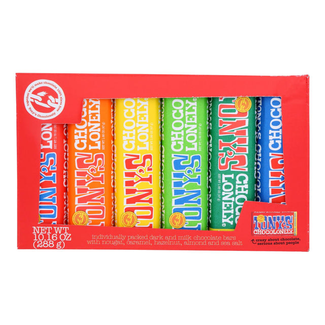 Tony's Chocolonely Mixed Rainbow Chocolate Bar, 6-Pack (8 Cases) - Cozy Farm 