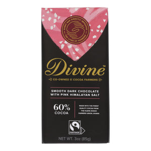 Divine Himalayan Pink Salt Choc Nibs - Case of 12 - 3 Oz - Cozy Farm 