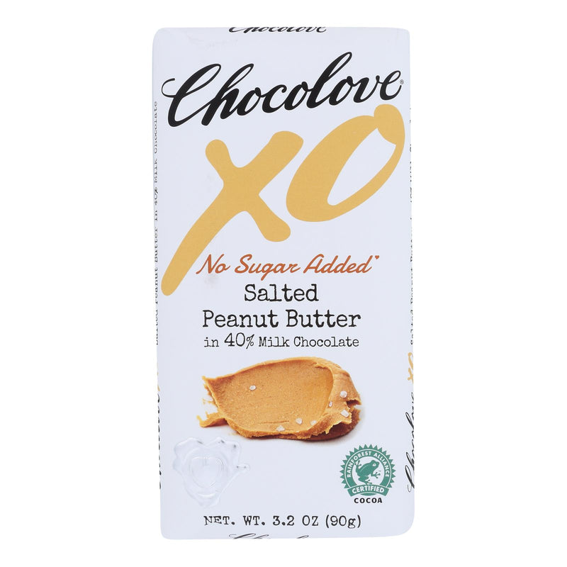 Chocolove - Xo Bar Milk Chocolate Salted Peanut Butter - Case Of 10-3.2 Oz - Cozy Farm 