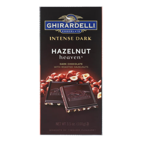 Ghirardelli Intense Dark Hazelnut Heaven Chocolate Bars - 3.5 Oz. Pack of 12 - Cozy Farm 