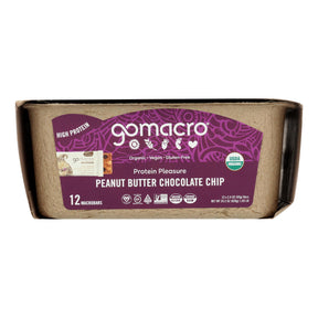 Gomacro Organic Macrobar Peanut Butter Chocolate Chip Bars, 2.5 Oz., Case of 12 - Cozy Farm 