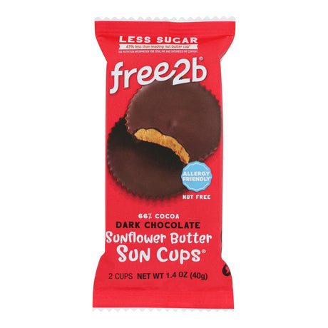Sun Cups Dark Chocolate Mini 2-Cup Packs - 1.4 Oz, Case of 12 - Cozy Farm 
