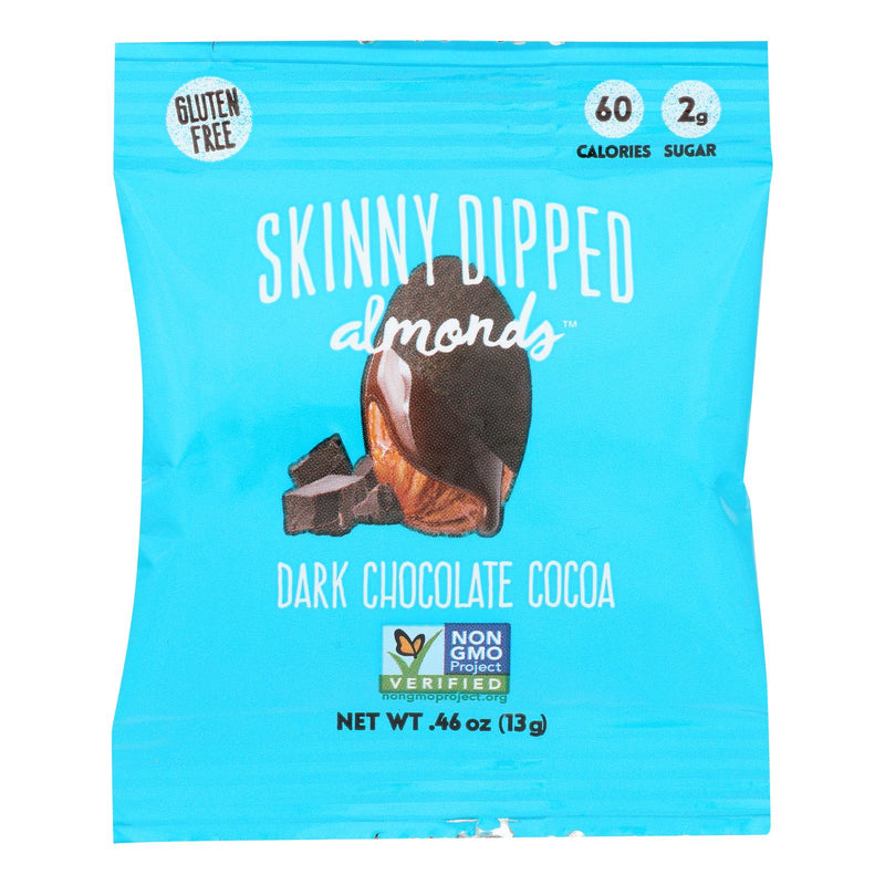 Skinnydipped - Dip Almond Mini Dark Chocolate Cocoa - Case Of 24-0.46 Oz - Cozy Farm 