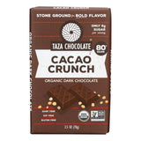 Taza Chocolate Organic Cacao Crunch Dark Chocolate Bar (Case of 10 - 2.5 Oz.) - Cozy Farm 