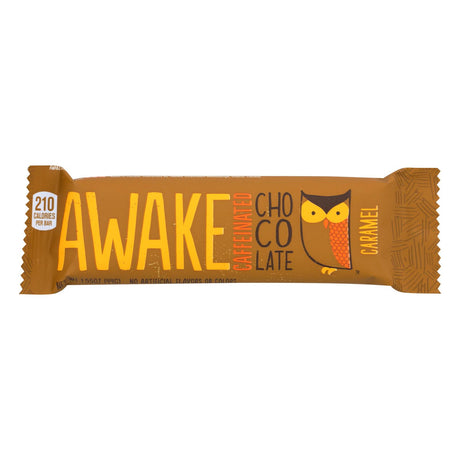 Awake Chocolate Caffeine Caramel Chocolate Bar - 1.55 Oz. (Pack of 12) - Cozy Farm 
