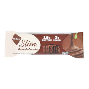Nugo Slim Brownie Crunch Nutrition Bars - 1.59 Oz Bars - Case of 12 - Cozy Farm 