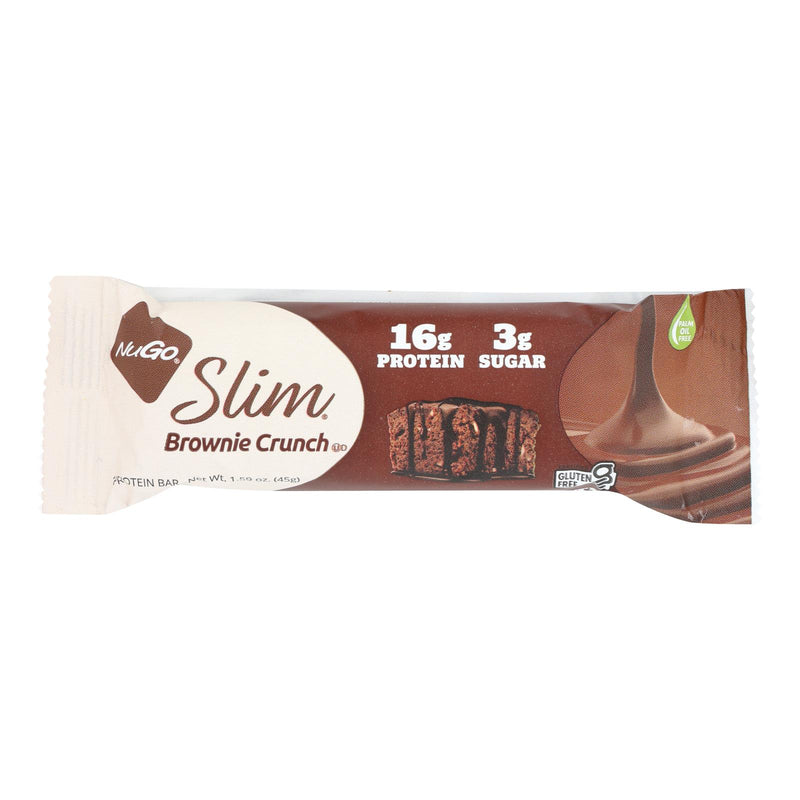 Nugo Nutrition Bar - Slim - Brownie Crunch - 1.59 Oz Bars - Case Of 12 - Cozy Farm 